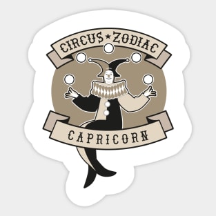 Zodiac Circus. Capricorn Sticker